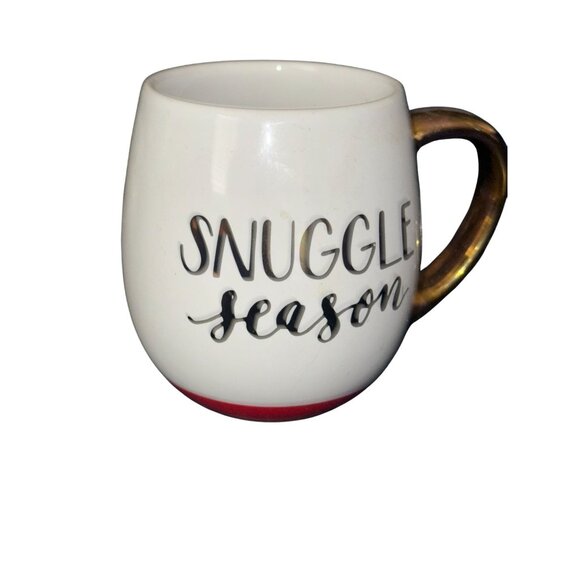 Snuggle Season Mug With Gold Handle - Threshold 14 Oz Stoneware Coffee Cup Dishw - Picture 1 of 4